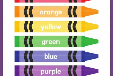 Colorful Name of Colors Classroom Poster