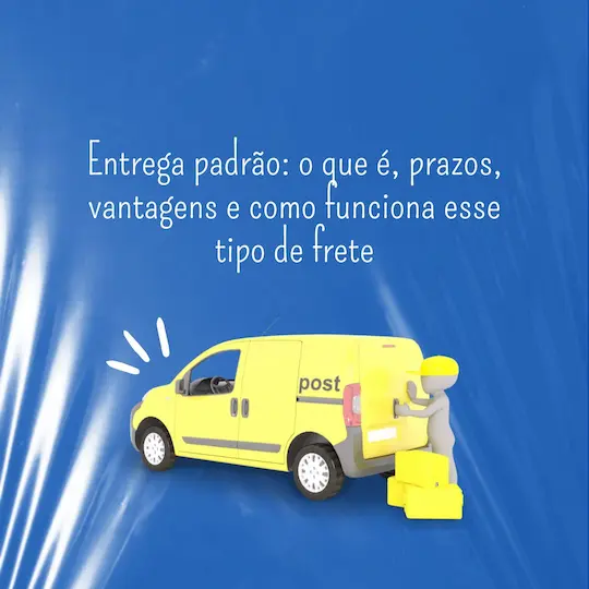 Entrega padrão: entenda como funciona, prazos, vantagens e quando escolher esse tipo de frete 1 Instagram post dia do carteiro plastico azul