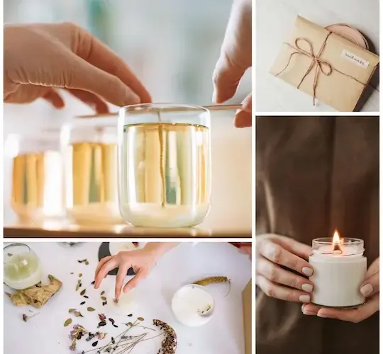 Beige and Grey Wax Candle Instagram Post