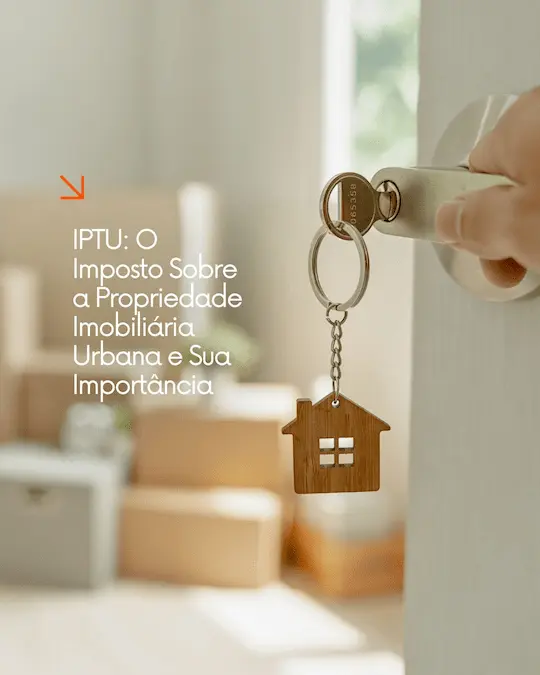 IPTU: O Imposto Sobre a Propriedade Imobiliária Urbana e Sua Importância 1 Branco e Laranja Moderno Imobiliaria Post para Instagram
