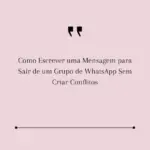 Citacao Aspas Simples Rosa Claro Post para Instagram