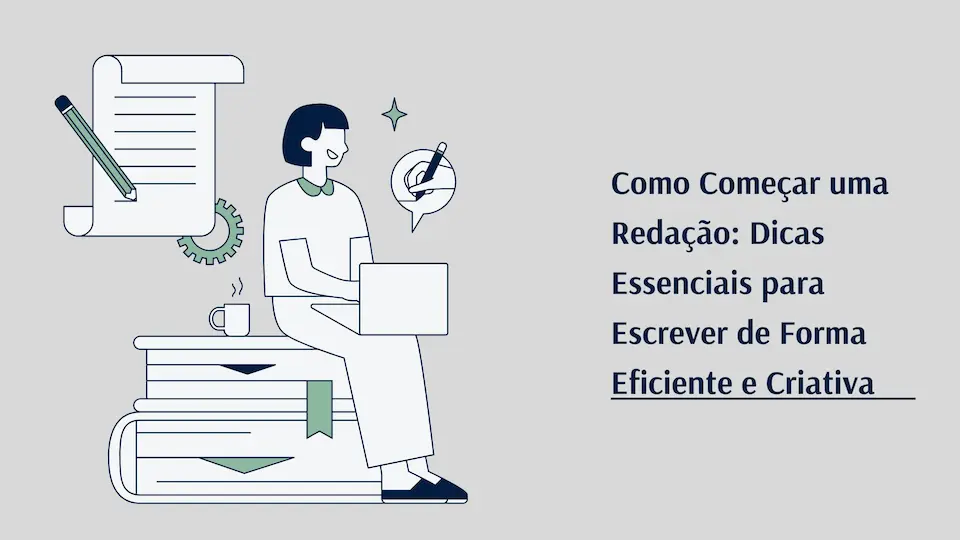 Como Começar uma Redação: Dicas Essenciais para Escrever de Forma Eficiente e Criativa 1 Crafting Compelling Introduction Paragraphs Presentation in Grey Blue White Illustrative Style