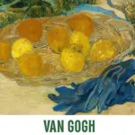 Ecobag com pintura de natureza morta de Vincent van Gogh classico verde e laranja