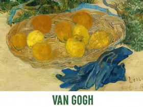 Ecobag com pintura de natureza morta de Vincent van Gogh classico verde e laranja
