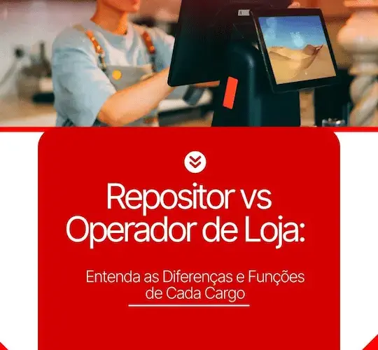 Instagram Post Vaga de Emprego Simples Vermelho e Branco