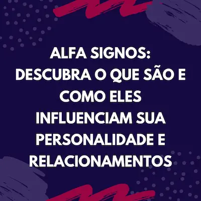 Mensagem Azul e Vermelha sobre Signos