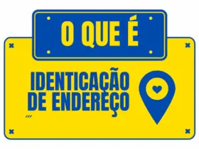 Placa atencao mudamos de endereco amarelo azul documento a4
