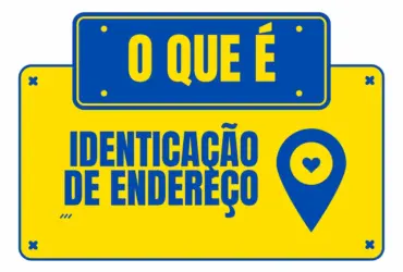 Placa atencao mudamos de endereco amarelo azul documento a4