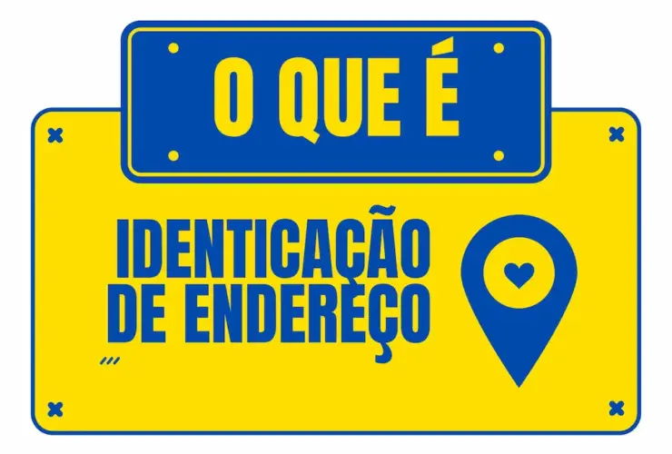 Placa atencao mudamos de endereco amarelo azul documento a4