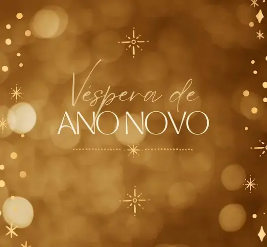 Post para Instagram Mensagem de Feliz Ano Novo Elegante Dourado
