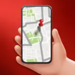 Story instagram para localizacao ousado vermelho
